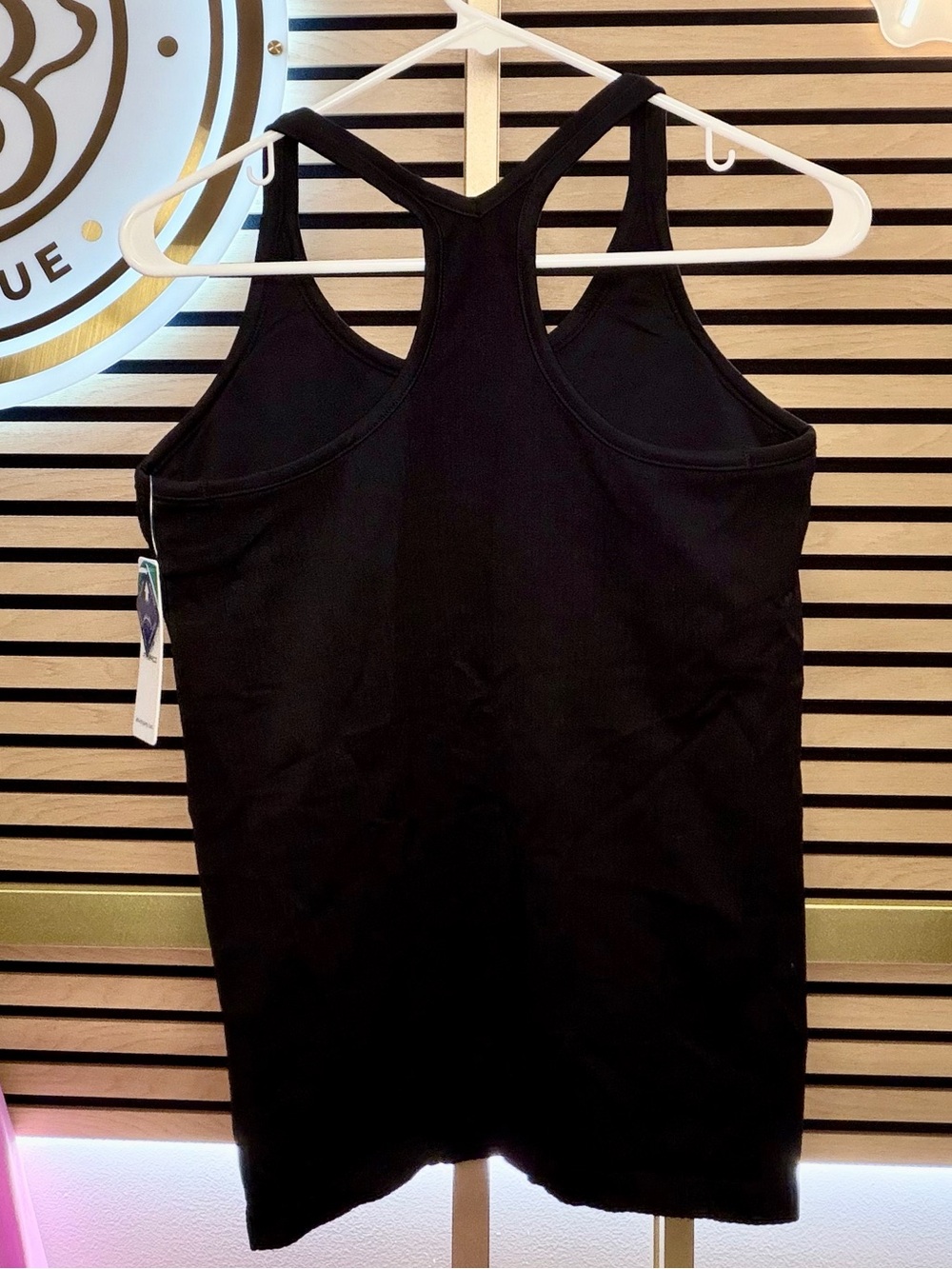 Black Racerback Tank Top - Performance Stretch - Picture 2 of 6
